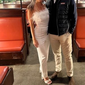 Boohoo Feather Jumpsuit